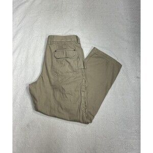 Duluth Trading Relaxed Fit Cargo Carpenter Pants Mens 38x32 Canvas Work Utility